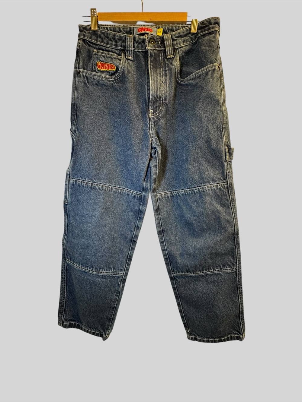 GMBH Men's Retro Baggy Carpenter Jeans Y2K Skater Utility Denim Size 30
